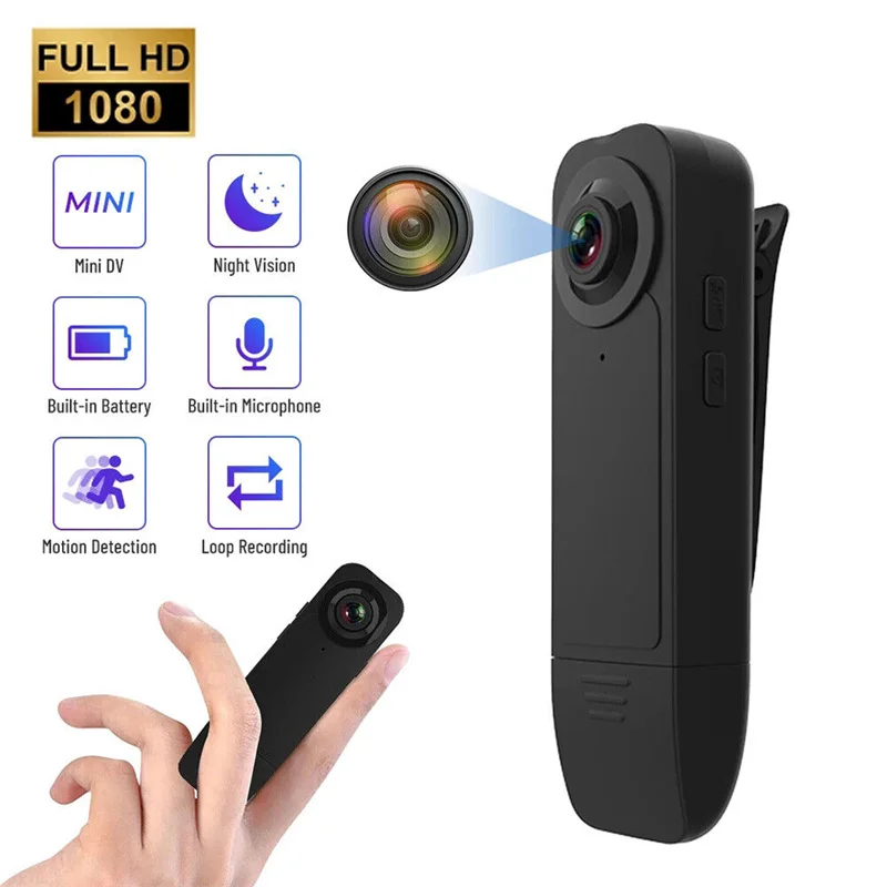

Мини-камера ночного видения 1080P HD Карманная камера микро видеокамера Bodycam DV видеорегистратор для дома спортивного класса онлайн встреч