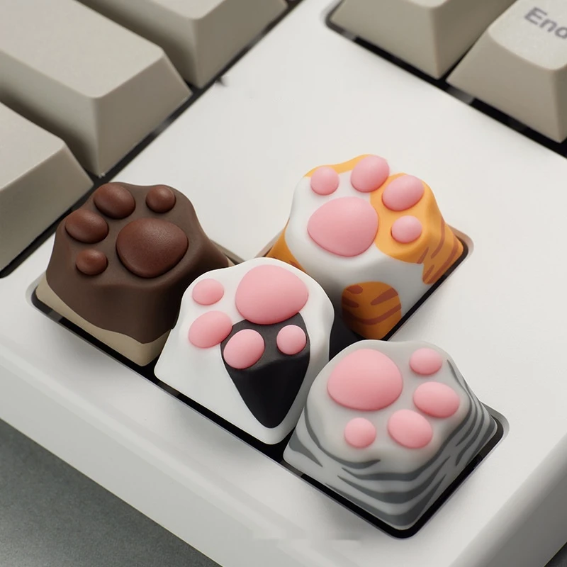 Красочные милые молочные шапочки Siam Cat Paw Design Keycaps Cherry Mx Switch Механическая игровая