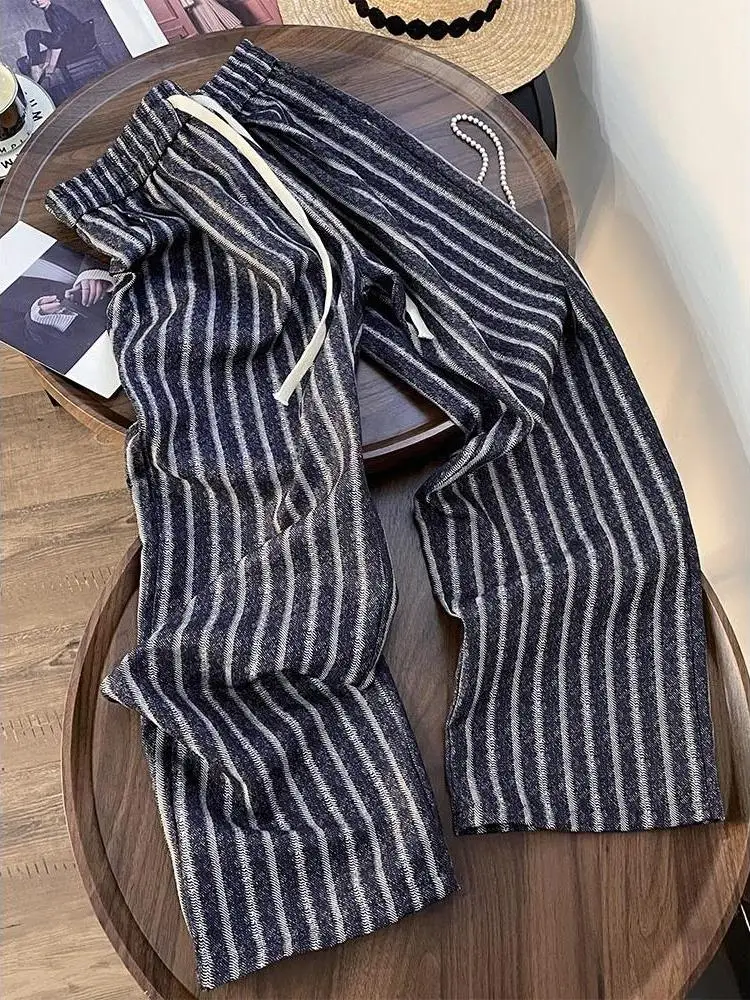 Брюки больших размеров с драпировкой серые новые высокой талией High Street свободные