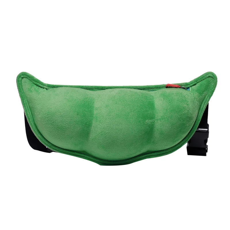 New Velvet Women's Bag Solid Color Leisure Crossbody Bag  Versatile Creative Pea Dumpling Bag Cute Cartoon Shoulder Bag