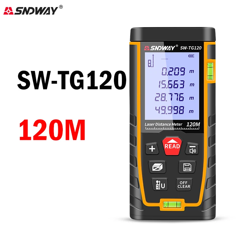 SNDWAY Laser Distance Meter High Precision 40M 50M 60M 70M 80M 100M 120M Laser Rangefinder Trena Measure Tape Construction Tools images - 6