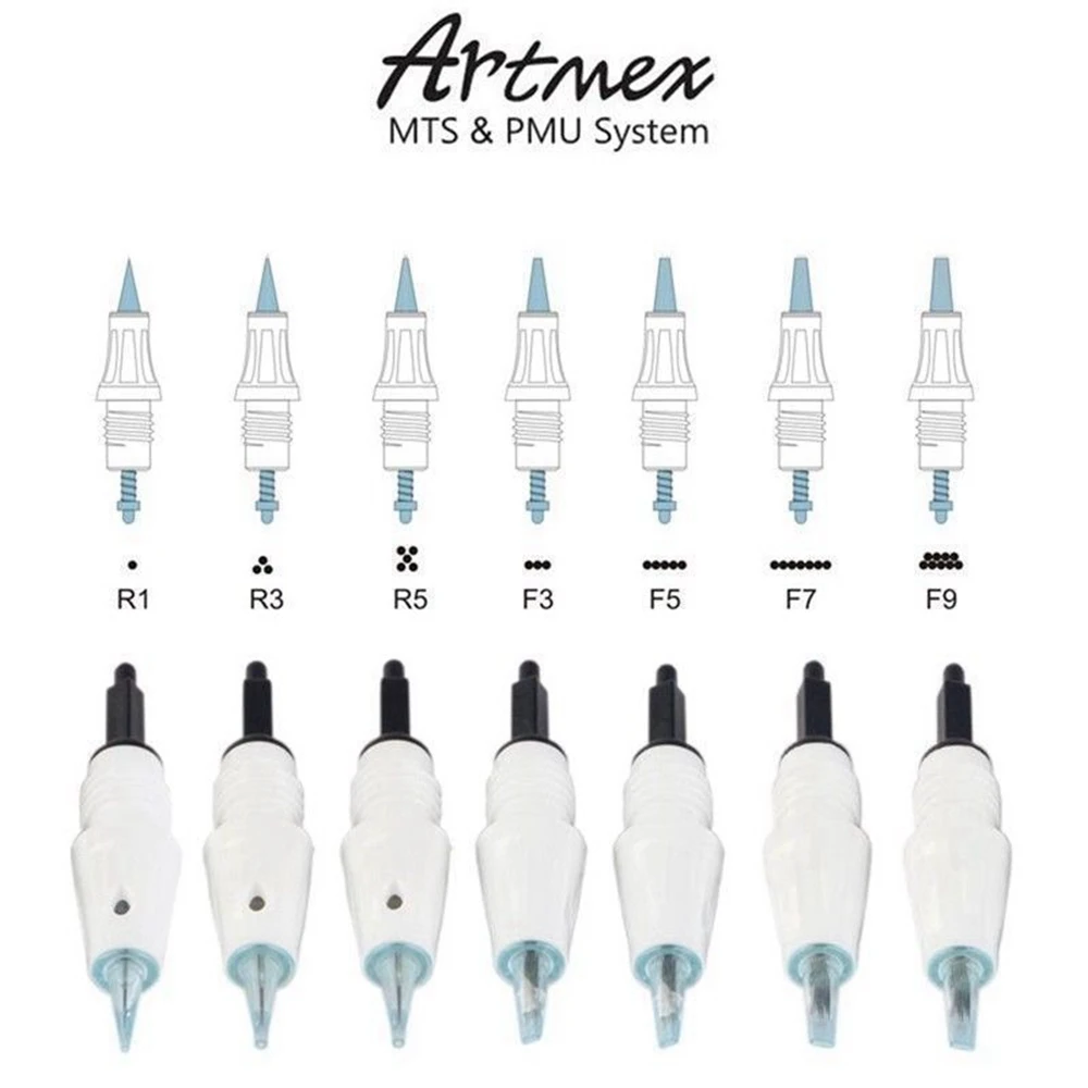 

Microblading 25pcs Tattoo Cartridge M1 L1 R3 R5 F5 F7 Needles For Artmex V11 V9 V8 V6 V3 PMU Semi Permanent Make Up Machine