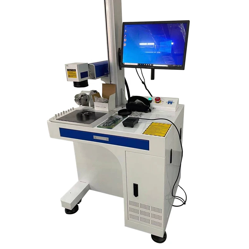 Fiber Laser Marking Machine Factory Price 20w/30w/50w/Cnc Laser Engraver/Laser Marker with Rotary Axis for Engraving Metal