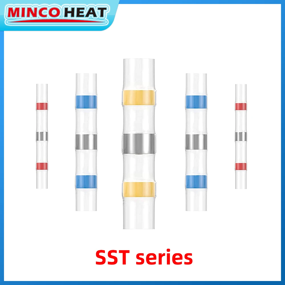 

5/10/20/30/50PCS Heat Shrinkable Wire Connectors Waterproof Sleeve 0.25-6mm² Butt Electrical Splice Tinned Solder Seal Terminal