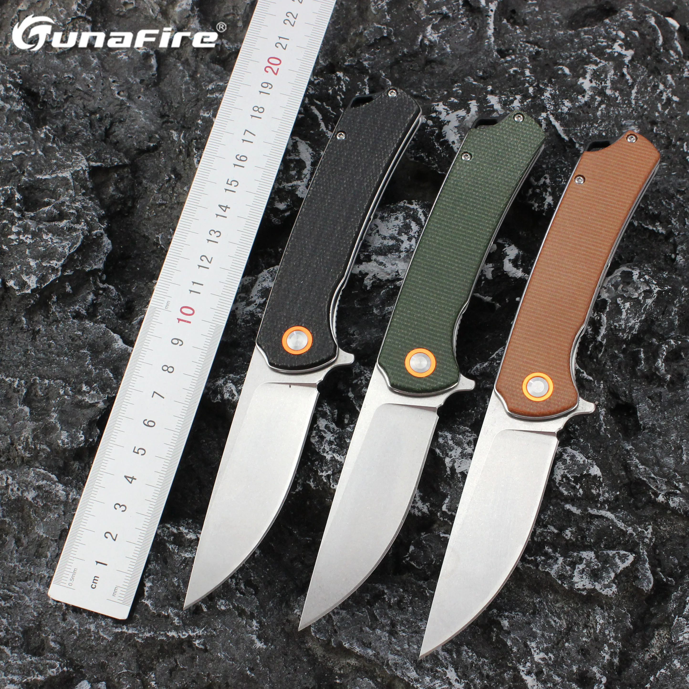 Фото Tunafire GT956 Открытый складной нож D2 Стальное лезвие Подходит для кемпинга Рыбалка Повседневные карманные ножи Многоцелевой ручной инструмент №1