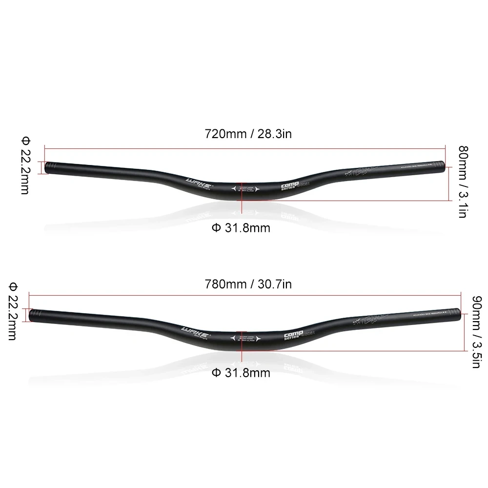 Руль для велосипеда из алюминиевого сплава, руль для горного велосипеда MTB, руль с подъемом (райзер), 720 мм, 780 мм*31,8 мм, квадратные детали для велосипеда (art.: 3920dc63834d1) - 3920dc63834d1