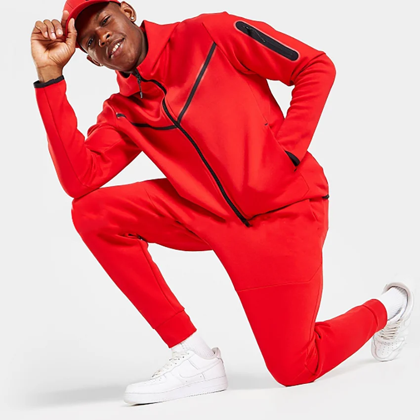 Men Track suits Thick Heavy Cotton Tech Sweatsuit Jogging Suit Unisex Custom Embroidery Logo Sweatpants And Hoodie Set