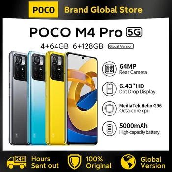 POCO M4 Pro 5G 4GB 64GB/6GB 128GB Toàn Cầu Phiên Bản Điện Thoại Thông Minh MTK Dimensity 810 