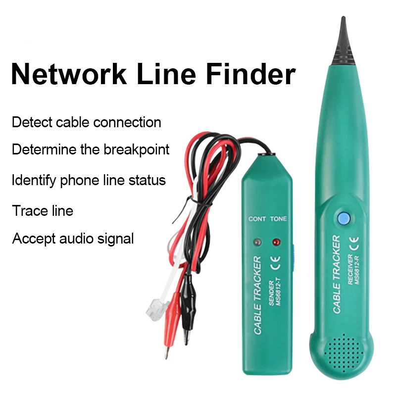 

MS6812 Cable LAN Line Finder Tool Professional Audio Telephone Power Off Point Detection Diagnostic Tracker For UTP/STP/Cat5/7