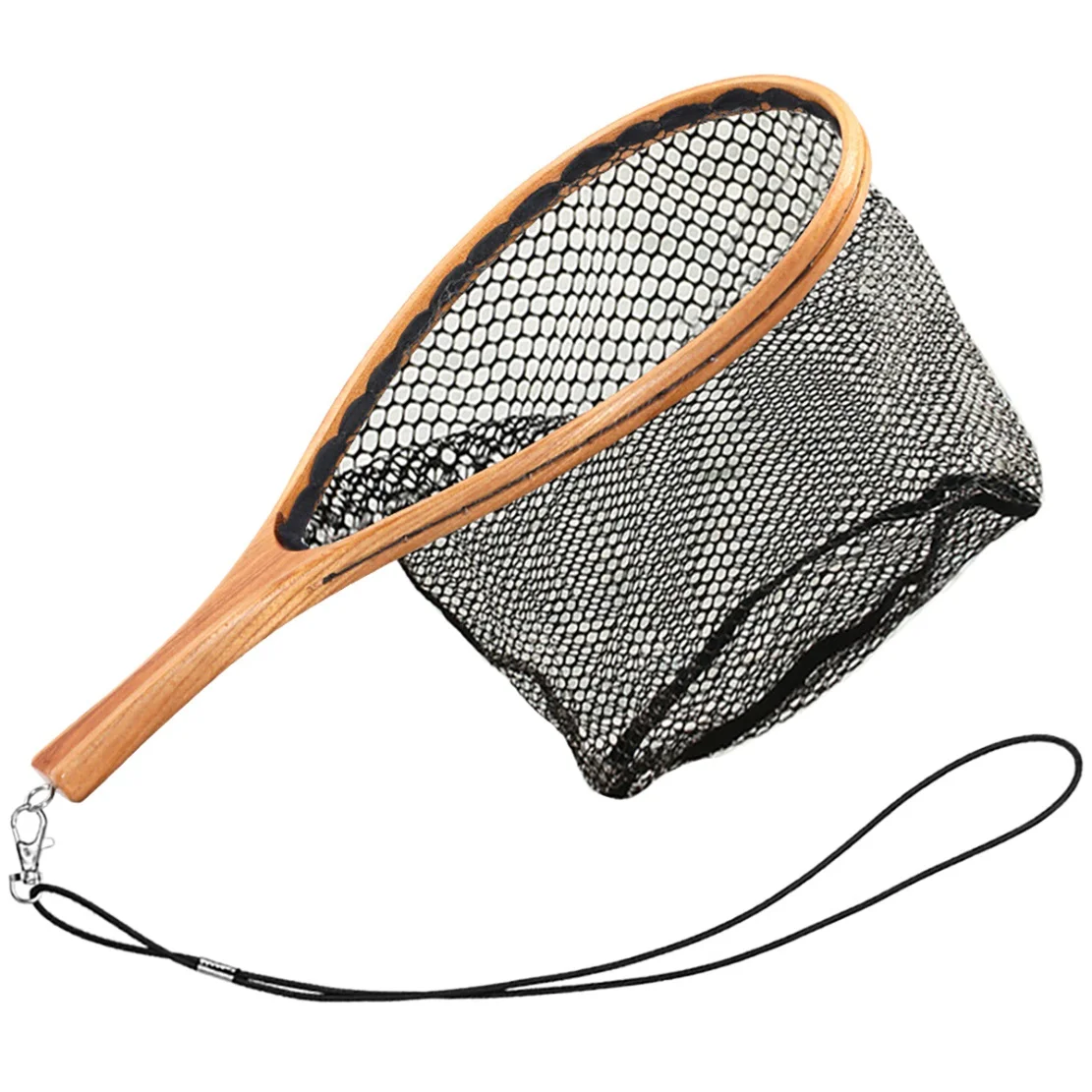 

Portable Fishing Net Wooden Handle Landing Catch and Release Net Outdoor Fishing Tackle Fishing Accessories S