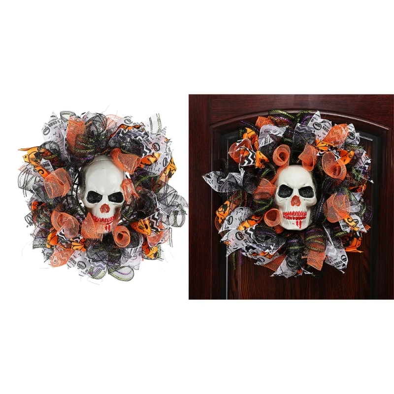 

Stylish Halloween Skull Head Wreath to Set the Perfect Spooky