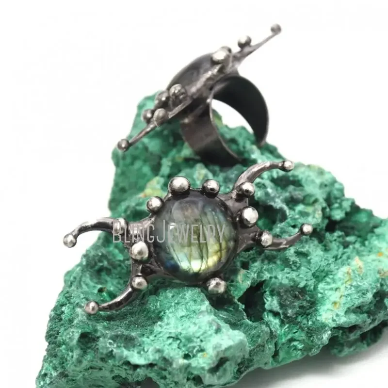 10 шт. тройное кольцо с фазой Луны богиня для женщин и мужчин коктейльное