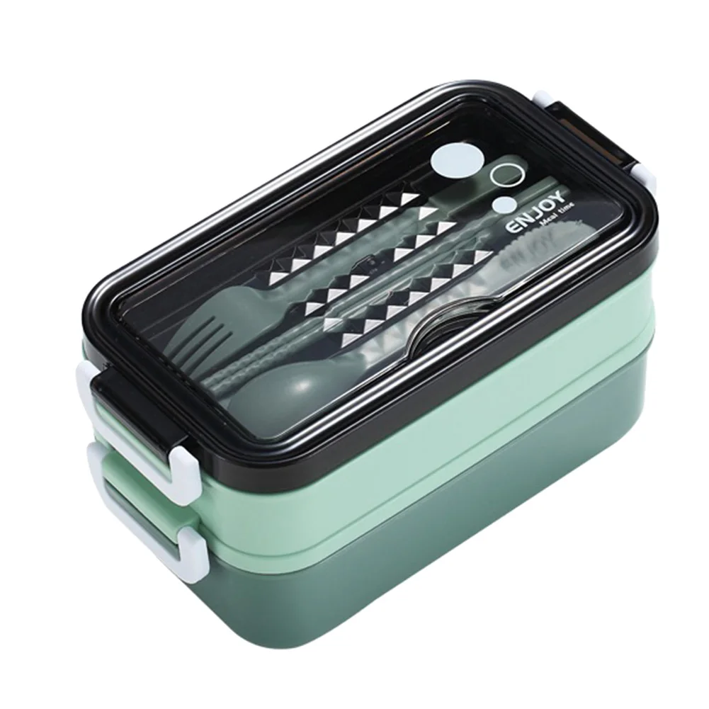 

Ланч-бокс с отделениями, герметичный Ланч-бокс из нержавеющей стали Bento, Ланч-бокс для взрослых и детей, зеленый