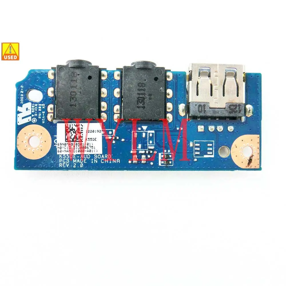 

Б/у K55DE для ASUS K55D K55DE K55N K55DR, аудиовход для ноутбука, рабочая плата 100%, протестированная