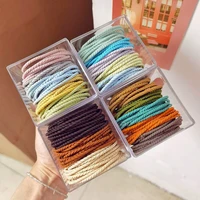 2050 100 pieces elastic hair bands strong rubber bands solid hair tie combine sets for women girls hairband loops headwear
