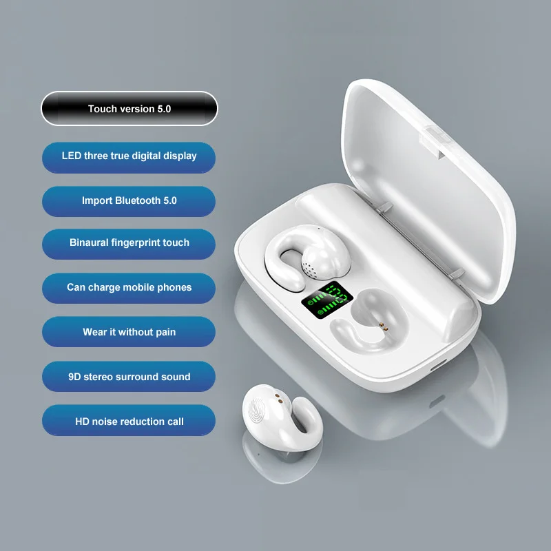 

TWS S19 Wireless Headphones Bluetooth 5.0 Earphones Sport Waterproof Earbuds Works on all Android iOS smartphones Earpieces