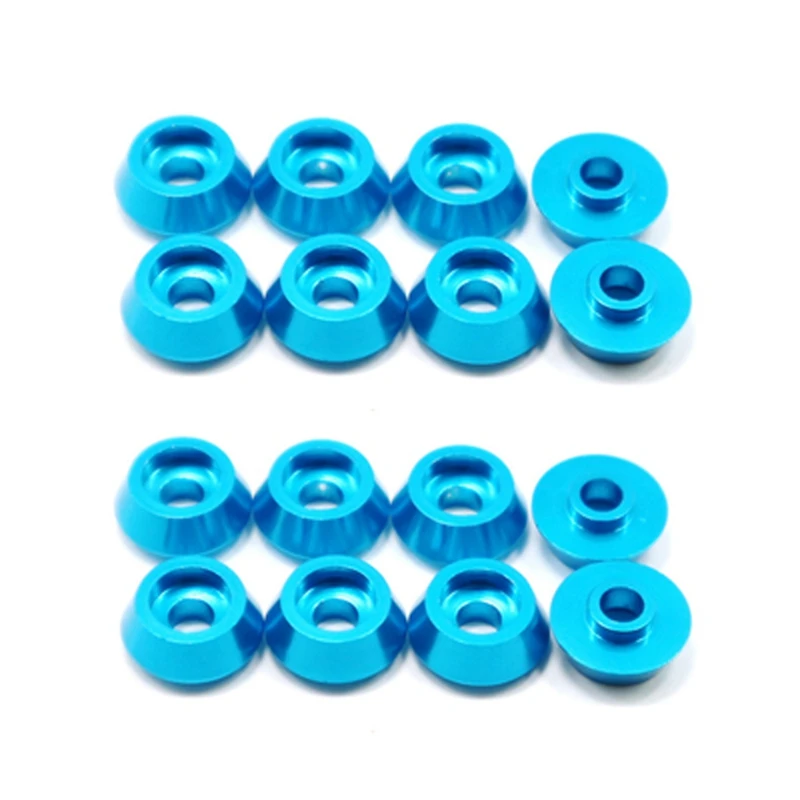 

16Pcs Metal Connecting Rod Screw Gasket Shim Washer Rest for WPL C14 C24 C34 C44 MN D90 D91 D99S RC Car,Blue