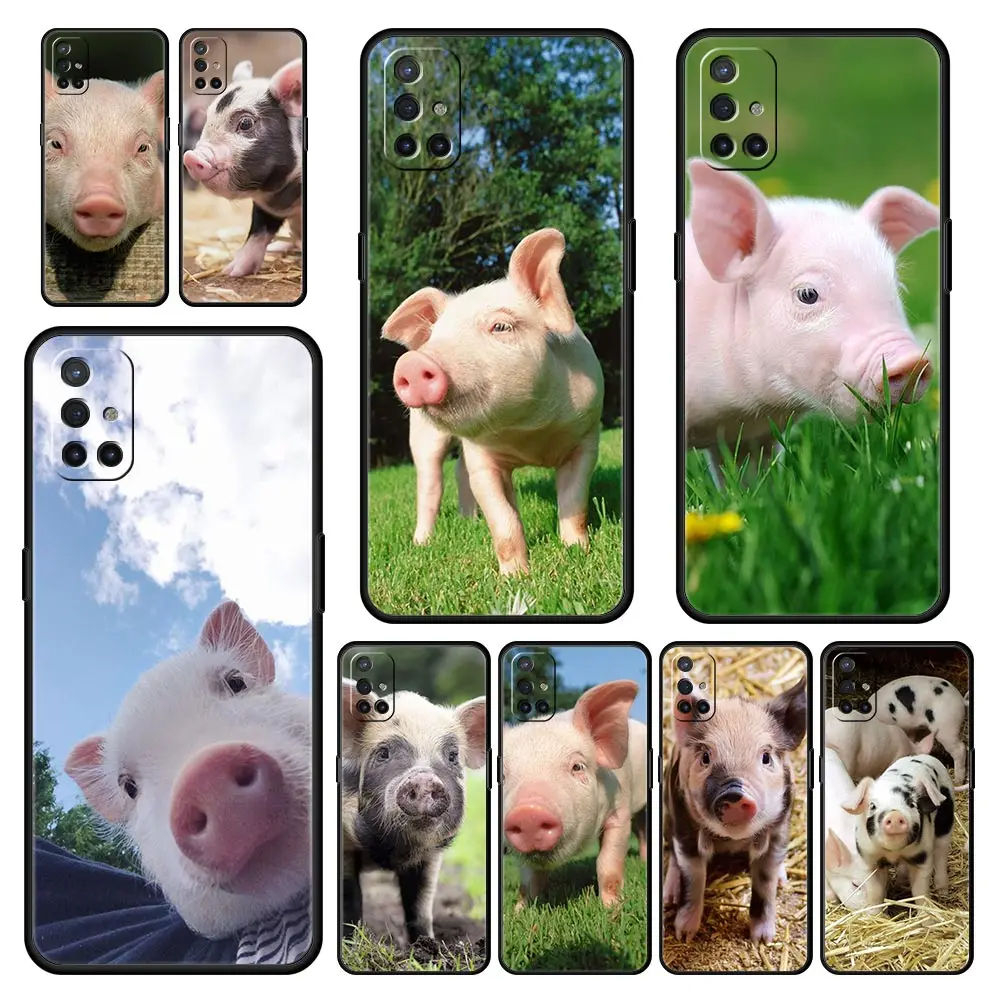 

Cute Pink Pet Little Pig Phone Case For OnePlus 9 8 7 7T Pro 9RT 9R 8T OnePlus Nord N100 N200 N10 CE 2 5G Z Soft TPU Cover Shell