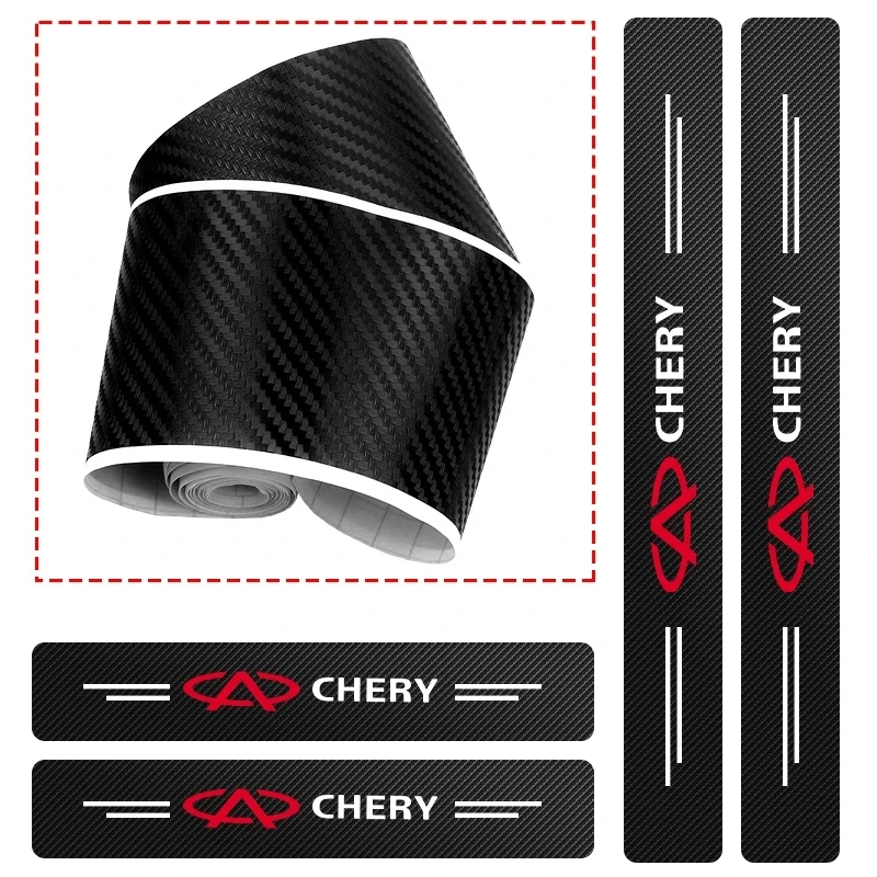 Автомобильная Накладка на порог и педаль для Chery Tiggo 7 Pro 2021 углеродное волокно