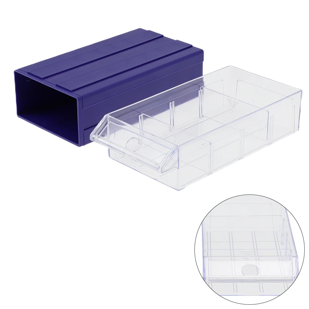 

Storage Box Wall Mountable or Stackable Plastic Storage Box with Translucent Drawers Ideal for Your Home Workshop