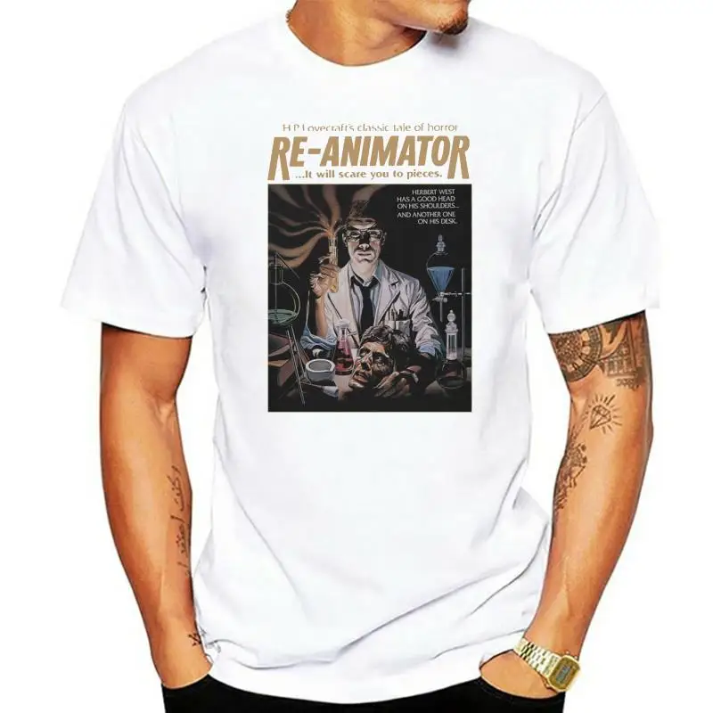 Футболка Re-Animator Фэнтезийный фильм ужасов 1970-х годов? Модная футболка с