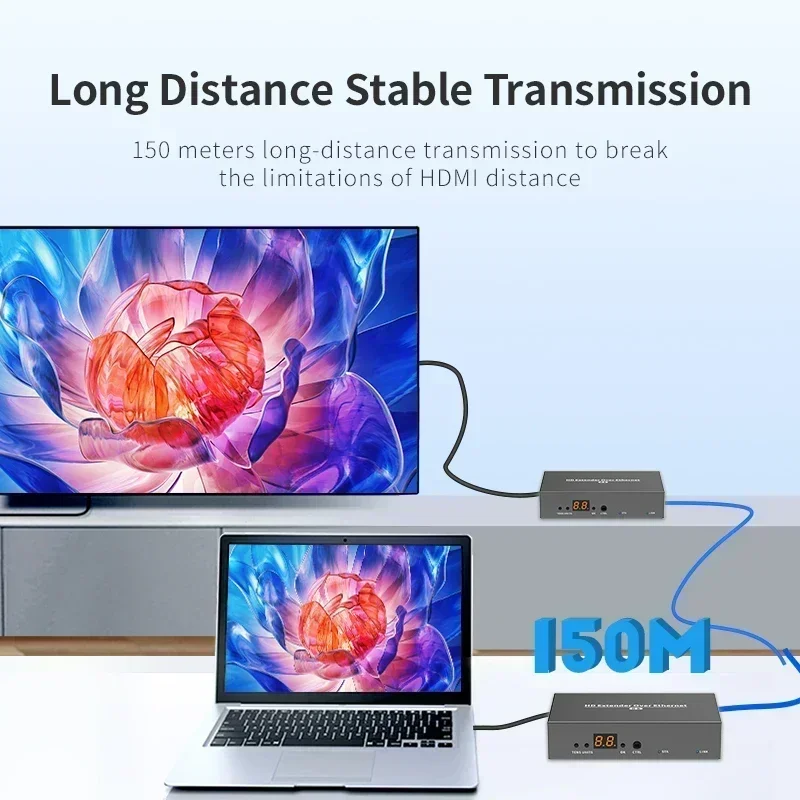 150M POE HDMI 1080P KVM-удлинитель через TCPIP на Cat5e6, обеспечивающие отличительные схемы подключения с контуром и ИК-управлением KVM (art.: 3920c87dbf970) - 3920c87dbf970