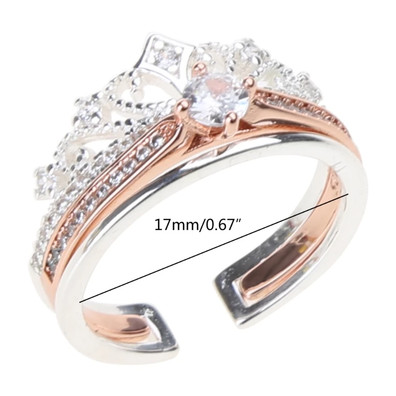 Набор колец принцессы-королевы-короны из 2 предметов Принцесса-корона обещание