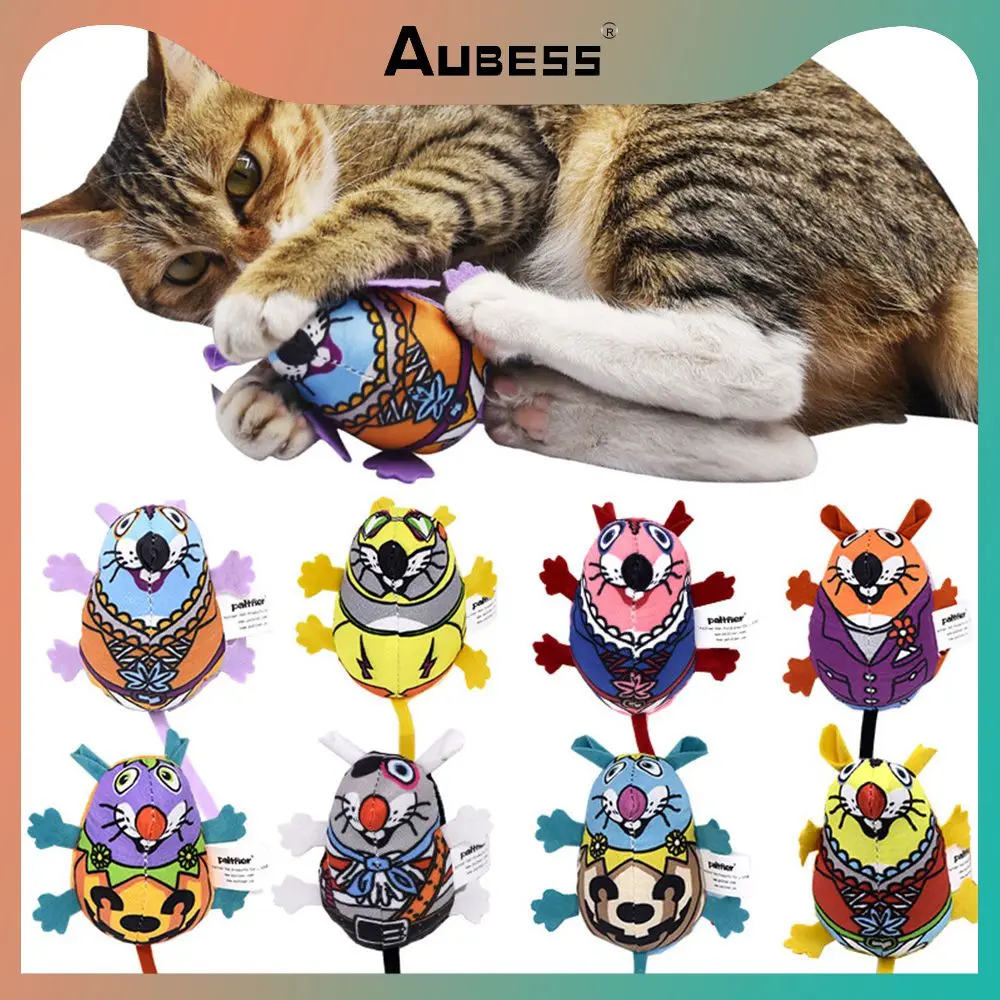 

Plush Kitten Chewing Vocal Toy. Bell Sound Cat Toy Interactive Cat Plush Toy Built-in Sounding Bell Catnip Toys Natural Catnip