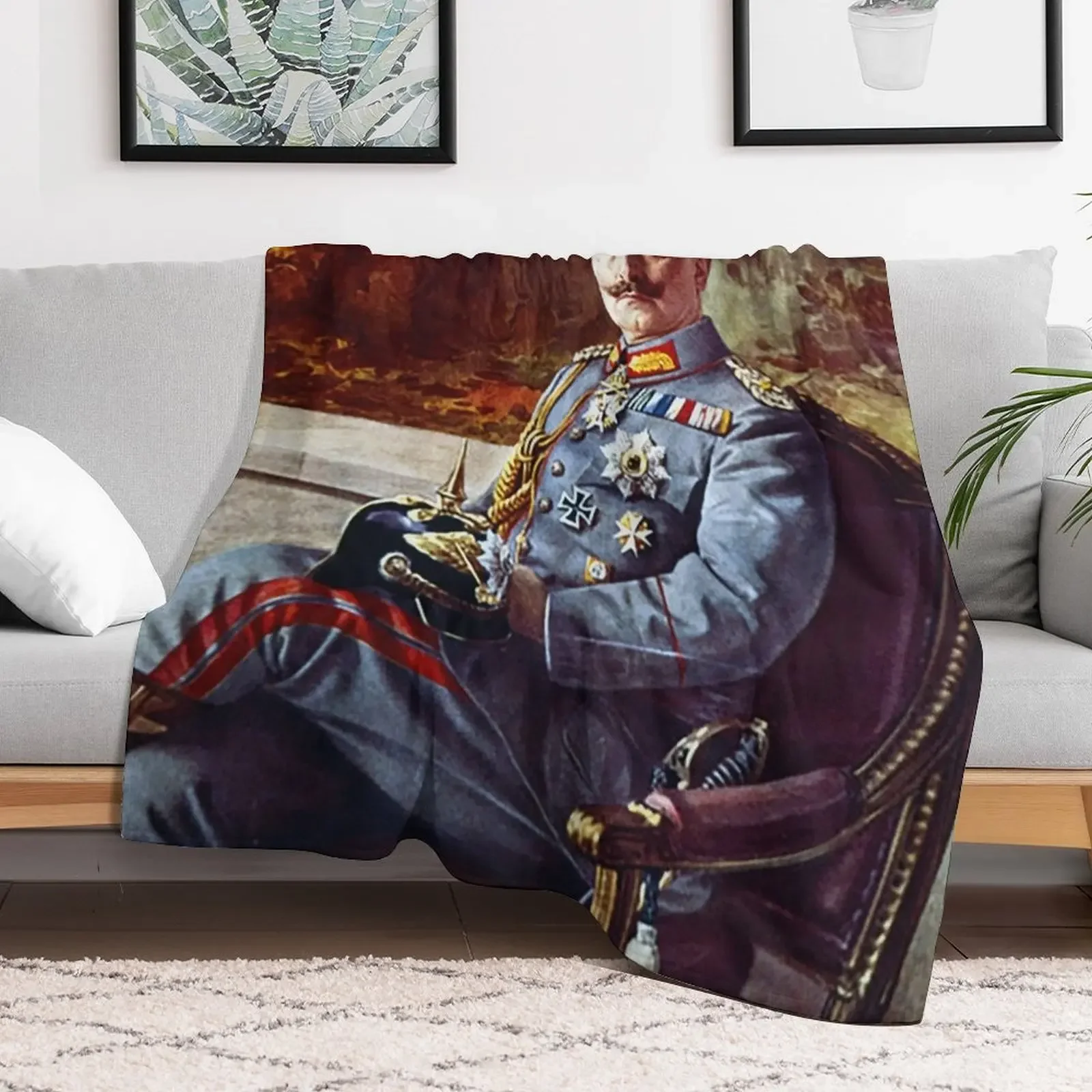 Одеяло с портретом Kaiser Wilhelm II 1914 года забавный подарок милые плед-одеяла