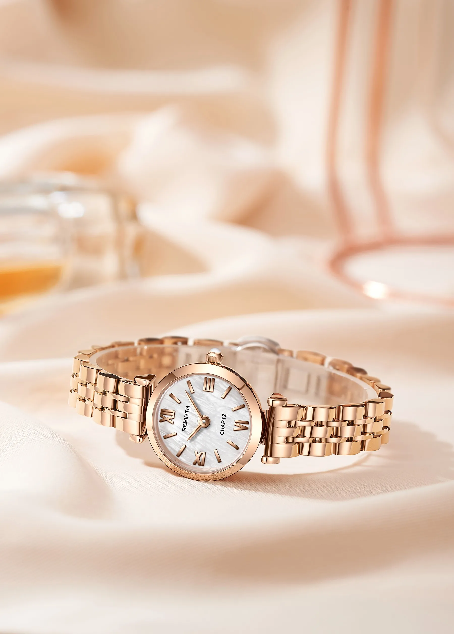 Часы наручные Rebirth женские с римскими цифрами модные повседневные Простые в