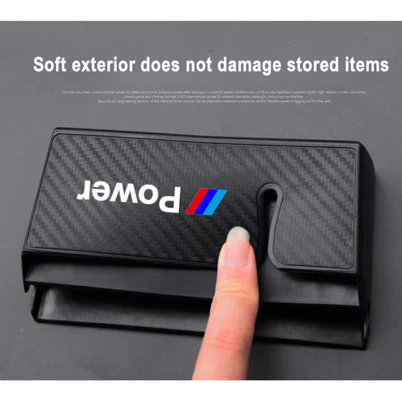 Автомобильный ящик для хранения сумка зарядки органайзер из углеродного волокна