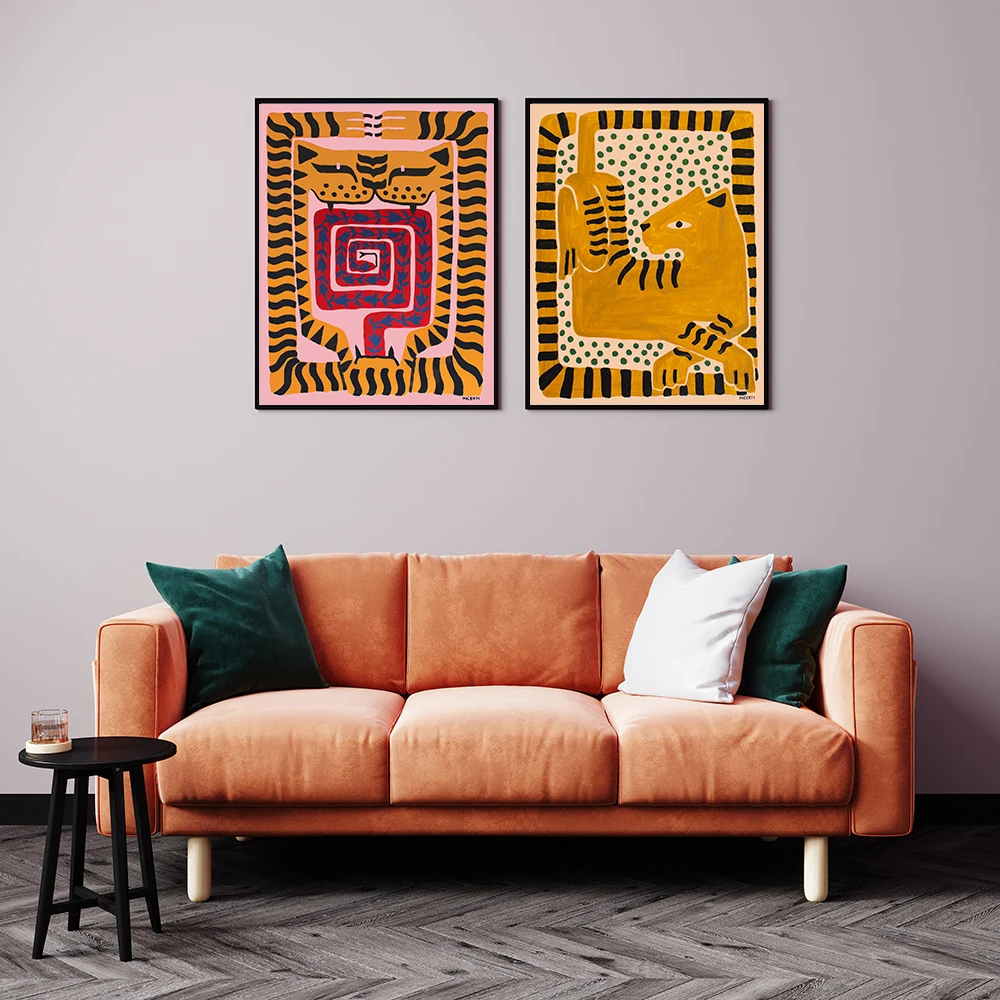 

Colorful Abstract Ancient Egypt Snake Leopard Woman Wall Art Canvas Painting Print Poster for Living Bed Room Home Decor Cuadros