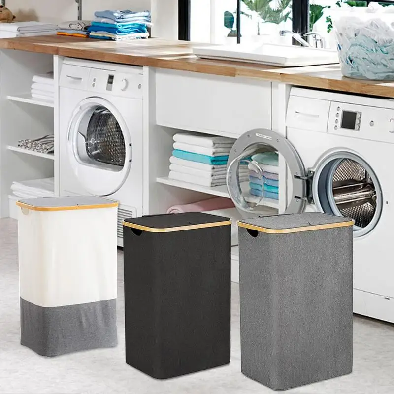 

Laundry Basket Dirty Clothes Storage Hamper Collapsible Waterproof With Extended Handles For Clothes Toys Home Storage Basket