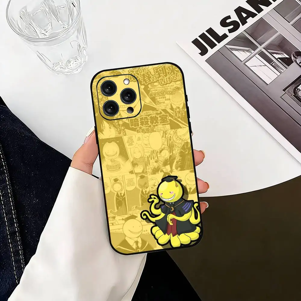 Фото Чехол для телефона K-Koro S-sensei для iPhone 17, 16, 15, 14, 13, 12, 11 Plus, Pro Max и других моделей, мягкий черный чехол №5