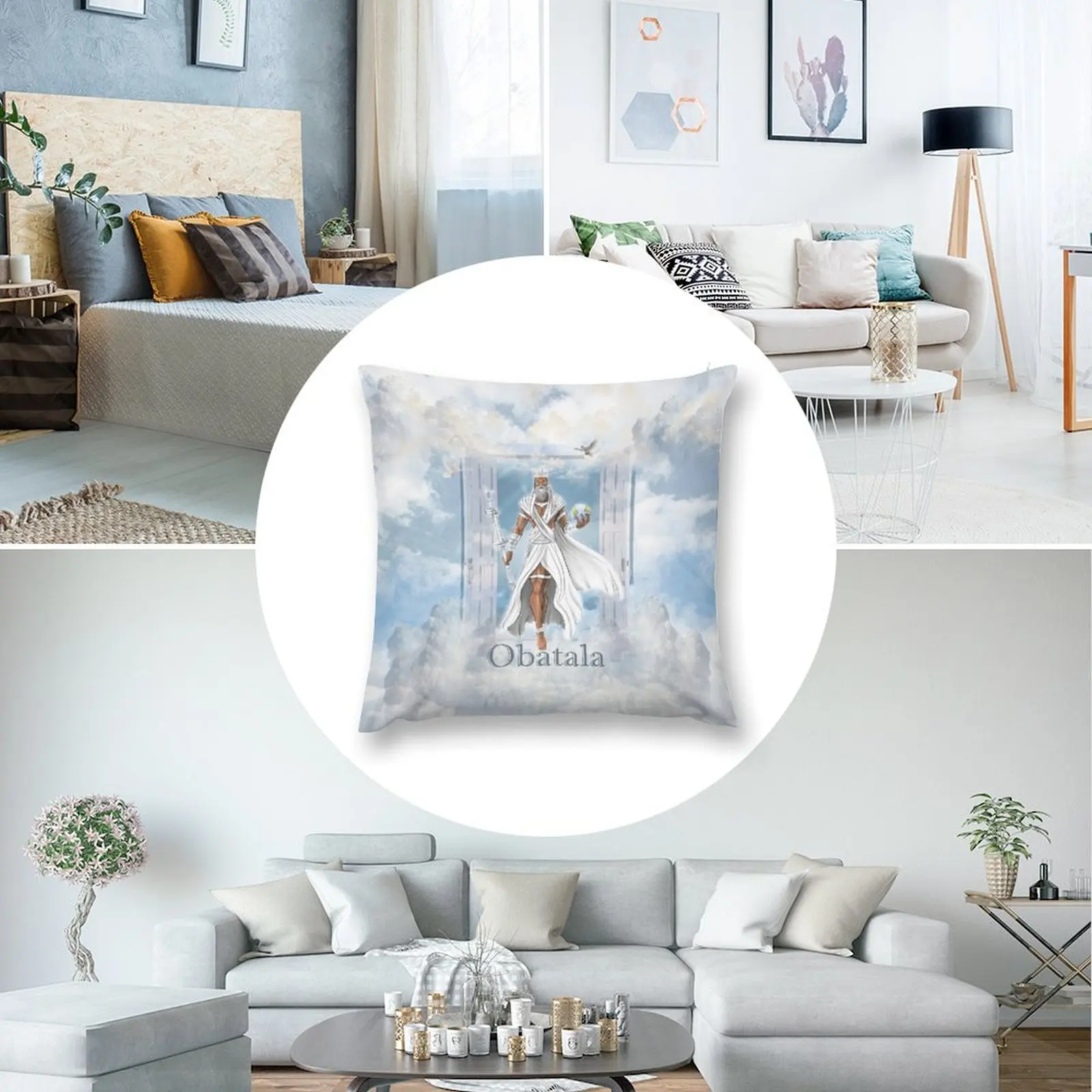 Obatala Бог творчества и мудрости в Yoruba Pantheon декоративная подушка для сна