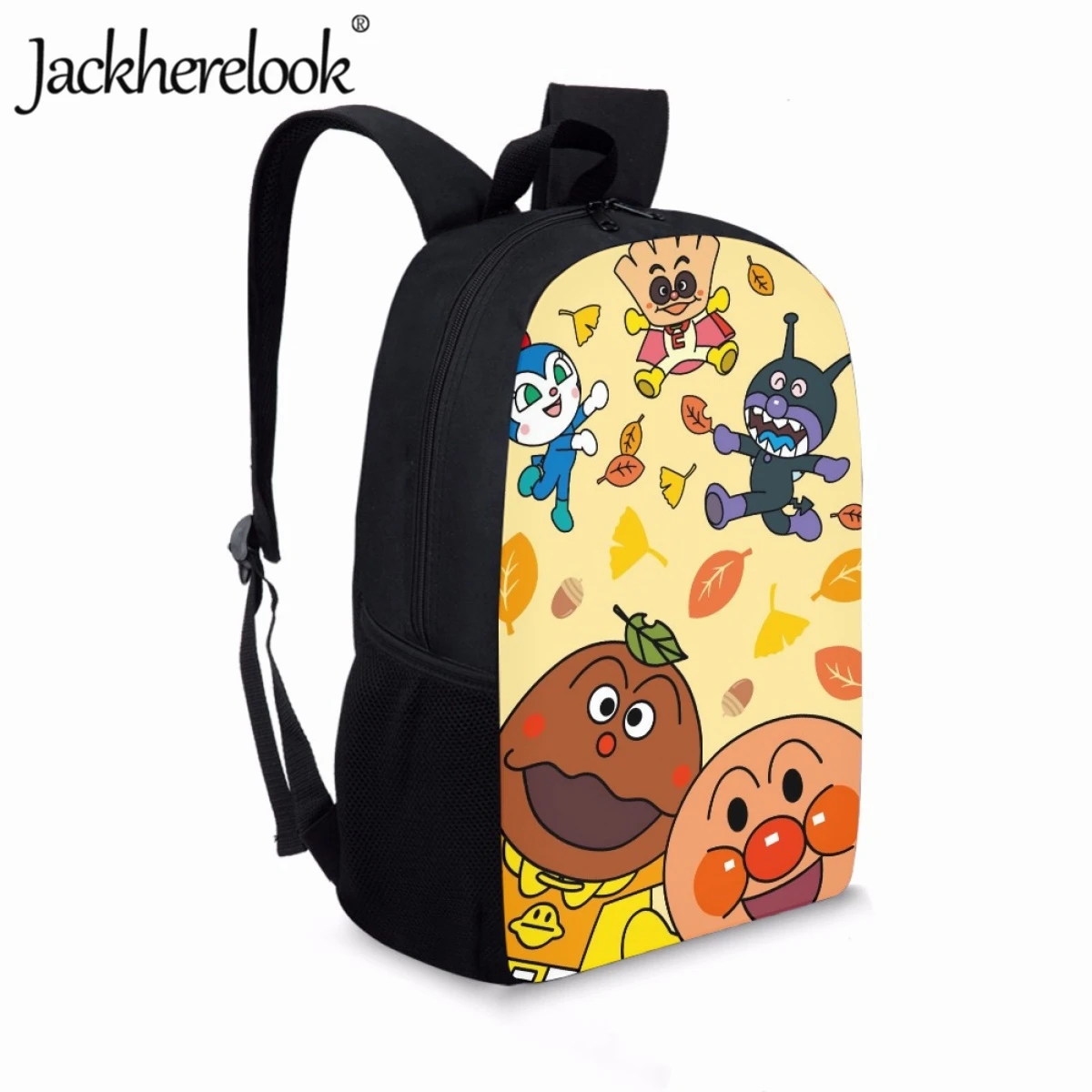 Jackherelook Children's Backpack Anpanman Boys Girls Book Bags Cartoon Schoolbags Leisure Travel Parent-child Bag Kids Knapsack