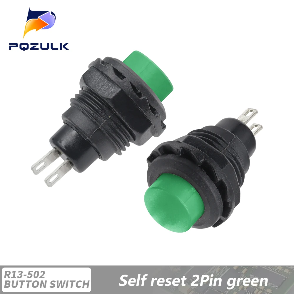 

6 шт., незаблокированный переключатель с круглой головкой, с кнопкой 12 мм