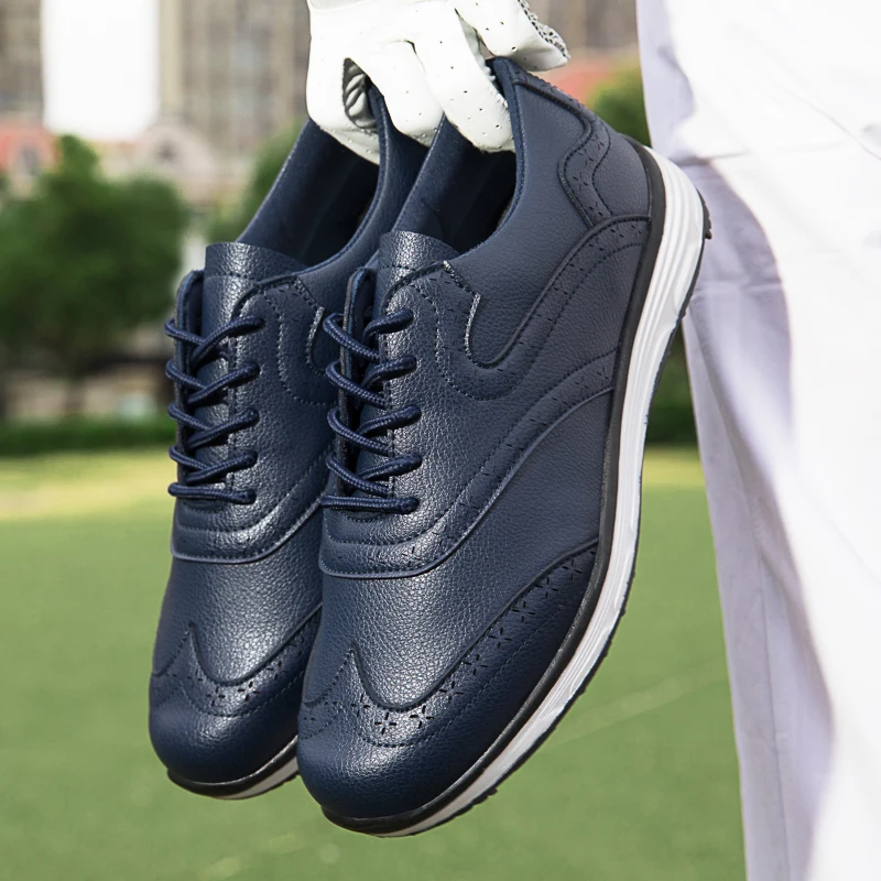 

Новые мужские профессиональные кроссовки для гольфа без спиков уличная прогулочная обувь для гольфистов Роскошные Прогулочные кроссовки