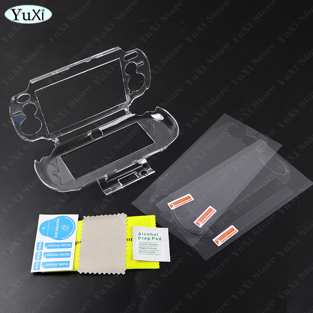 Фото Прозрачный защитный чехол из кристально чистого ПЭТ для PS Vita 1000, верхняя и нижняя защитные пленки, прозрачная крышка корпуса для PSV 1000 Game №4