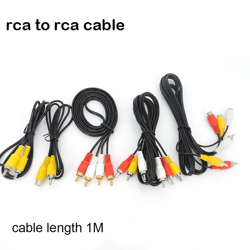 

1 метр аудио 2 3 RCA кабель штекер к 2 3 RCA гнездовой разъем стерео к 2RCA 3RCA гнездо AV адаптер Шнур медиаплеер c