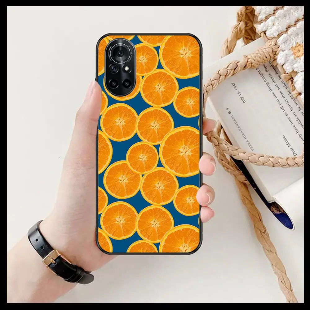 Оранжевый прозрачный чехол tangerinr для телефона Huawei Honor 20 10 9 8A 7 5T X Pro Lite цвет черный