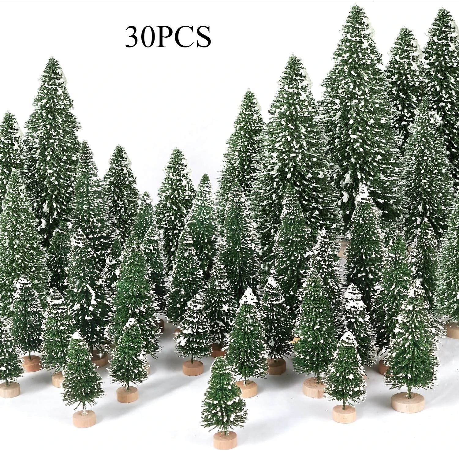 

Набор мини-елок из искусственных бутылочных кистей