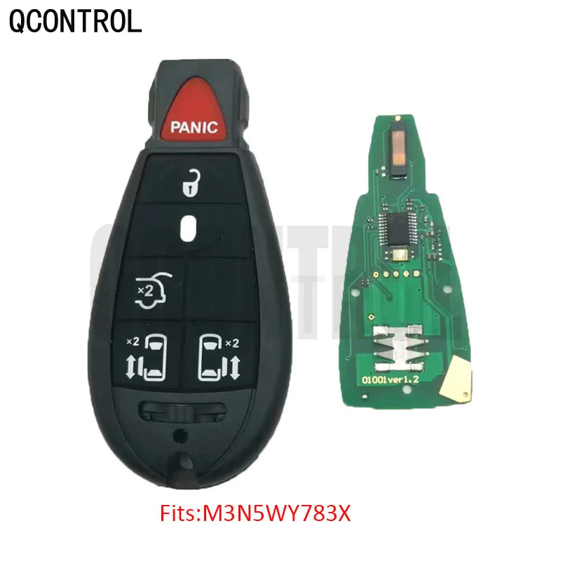 

QCONTROL Car Remote Smart Key with Uncut Blade for JEEP Commander Grand Cherokee Keyless Entry P/N: M3N5WY783X / IYZ-C01C Auto