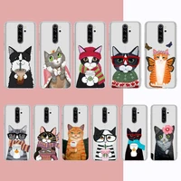 latte acrylic coffee milk drink bottle cat phone case for samsung a51 a52 a71 a12 for redmi 7 9 9a for huawei honor8x 10i clear