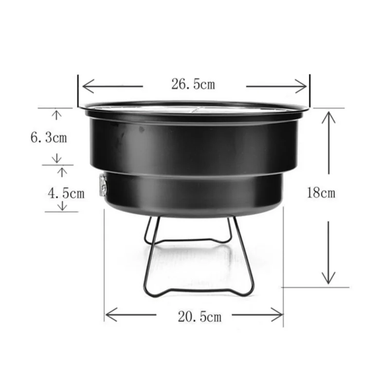 portable grill for bbq round stainless steel bbq stove mini camping wood and charcoal barbecues grill bbq grill barbecue grill free global shipping