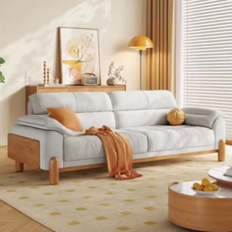 Мягкий диван в скандинавском стиле водонепроницаемый удобный белый