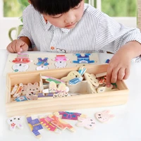 diy gift little bear change clothes wooden puzzle set childrens early education jigsaw puzzle dressing game baby puzzle toys