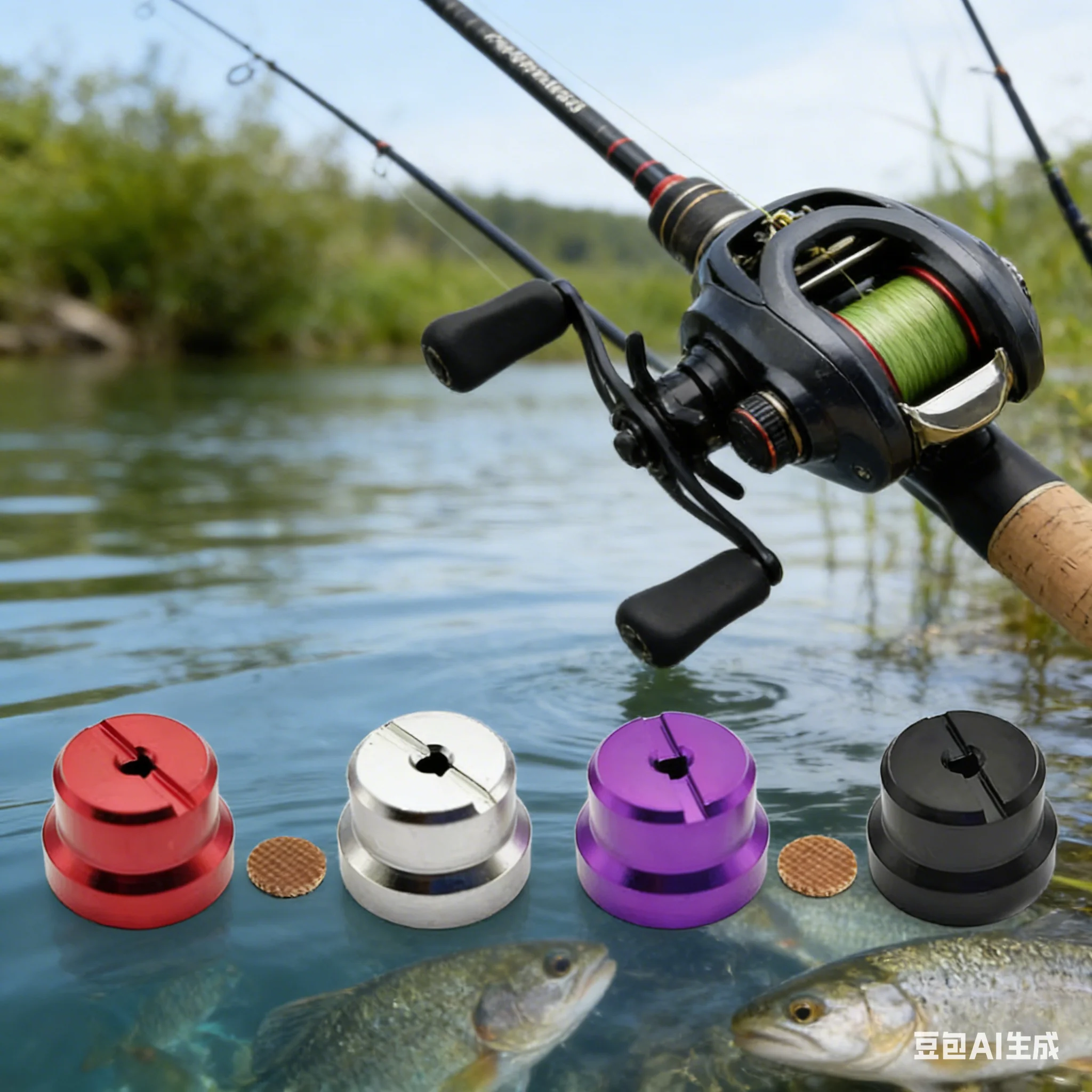 Фото Крышка-заглушка для катушки Baitcasting Reel Gauge Nut Cap для SLX DC Half Moon Cap M7 S, аксессуары для рыболовных катушек, крышка-направляющая Half Moon Wire Guide Cover №1