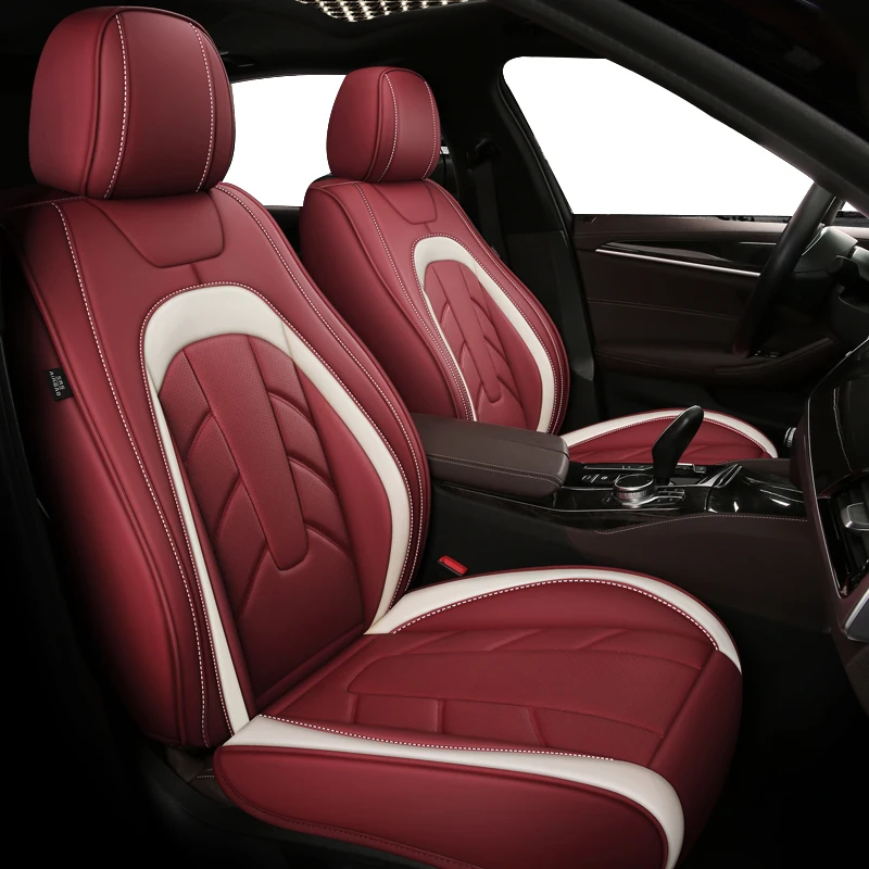 

ZHOUSHENGLEE Custom Leather car seat cover For BMW 7 Series F01 F02 F03 F04 G11 G12 E65/66 X1 E84 F48 F49 Automobiles Seat Cover