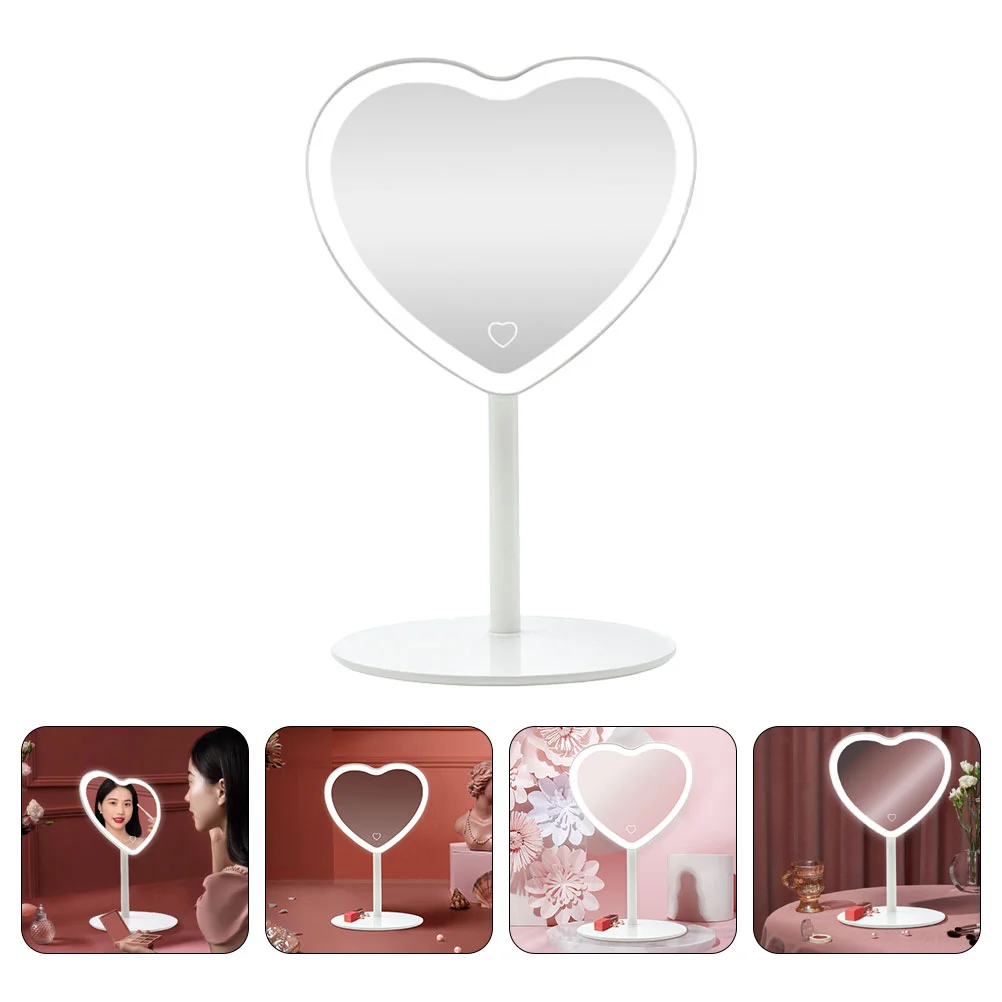 

Mirror Makeup Vanity Desktop Portable Beauty Home Tabletop Espejos Para Maquillaje Lighted Led Desk Aesthetic Bathroom Foldable
